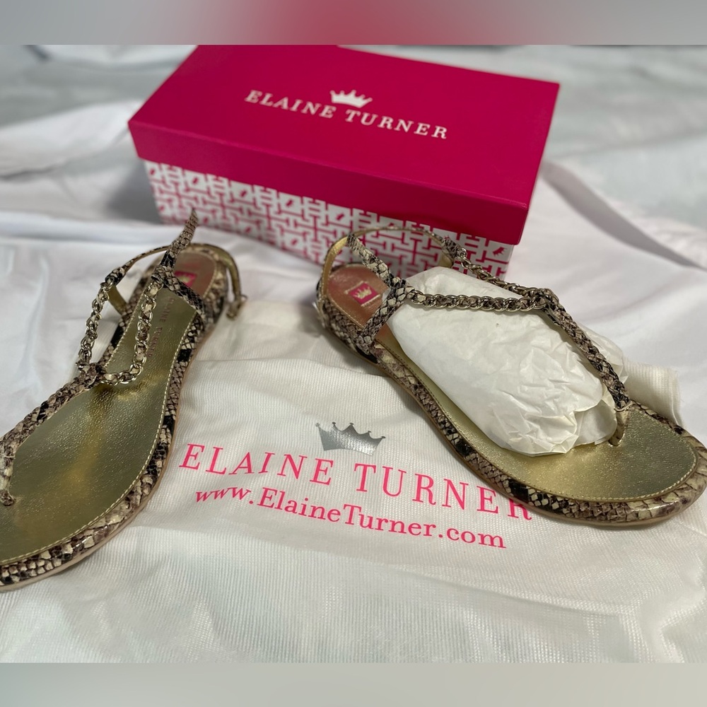 Elaine turner python dressy sandals